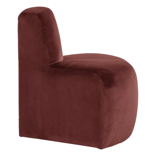 Woood Mojo Eetbank (Hoek Rond) - Velvet Kastanjebruin Woood Mojo Eetbank (Hoek Rond) - Velvet Kastanjebruin