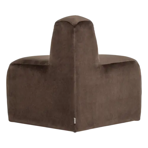Woood Mojo Eetbank (Hoek Rond) - Velvet Bruin