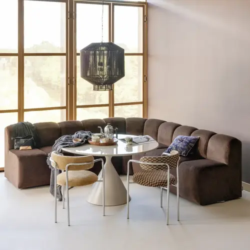 Woood Mojo Eetbank (Hoek) - Velvet Bruin Woood Mojo Eetbank (Hoek) - Velvet Bruin