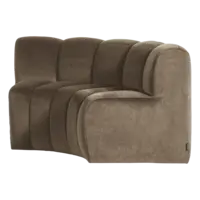 Mojo Eetbank (Halfronde Hoek) - Velvet Taupe