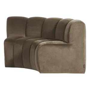 Woood Mojo Eetbank (Halfronde Hoek) - Velvet Taupe Woood Mojo Eetbank (Halfronde Hoek) - Velvet Taupe
