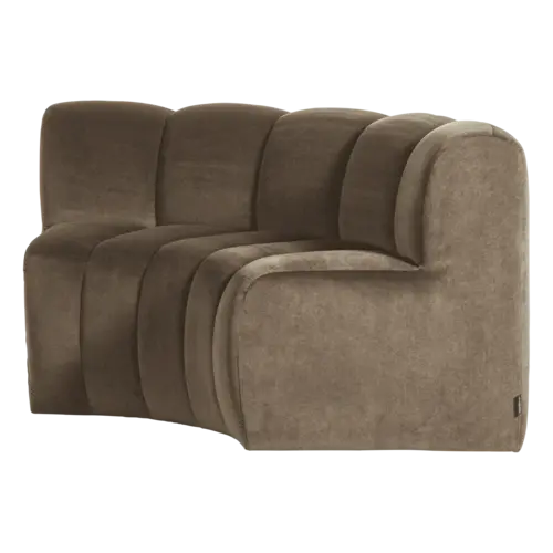 Woood Mojo Eetbank (Halfronde Hoek) - Velvet Taupe Woood Mojo Eetbank (Halfronde Hoek) - Velvet Taupe