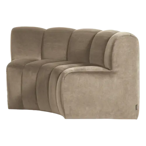 Woood Mojo Eetbank (Halfronde Hoek) - Velvet Khaki Woood Mojo Eetbank (Halfronde Hoek) - Velvet Khaki