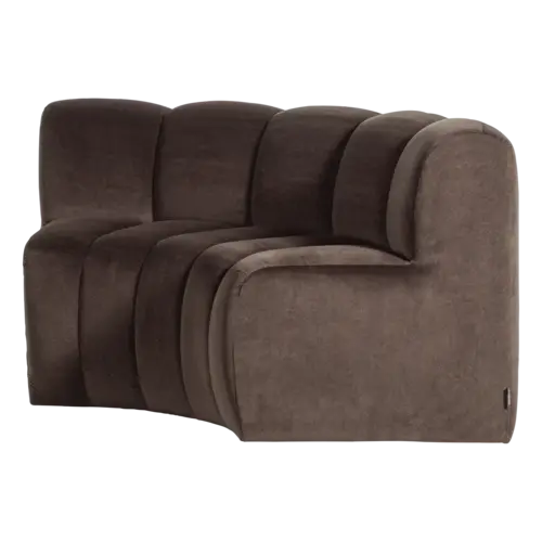 Woood Mojo Eetbank (Halfronde Hoek) - Velvet Bruin Woood Mojo Eetbank (Halfronde Hoek) - Velvet Bruin