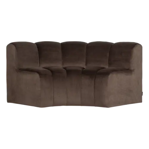 Woood Mojo Eetbank (Halfronde Hoek) - Velvet Bruin Woood Mojo Eetbank (Halfronde Hoek) - Velvet Bruin