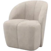 Draaifauteuil Mojo - Ribstof Ecru