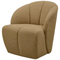 Draaifauteuil Mojo - Bouclé Geel/Bruin Melange