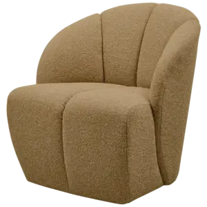 Woood Draaifauteuil Mojo - Bouclé Geel/Bruin Melange
