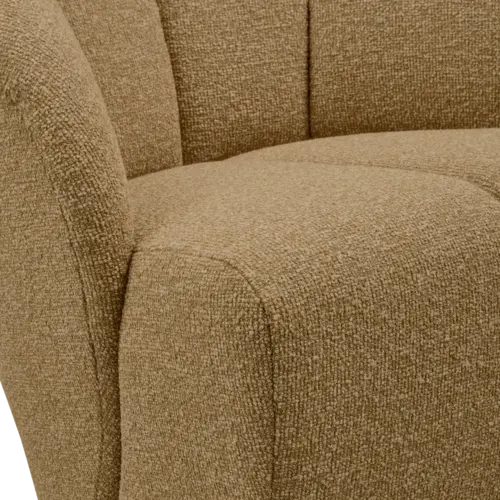 Woood Draaifauteuil Mojo - Bouclé Geel/Bruin Melange Woood Draaifauteuil Mojo - Bouclé Geel/Bruin Melange
