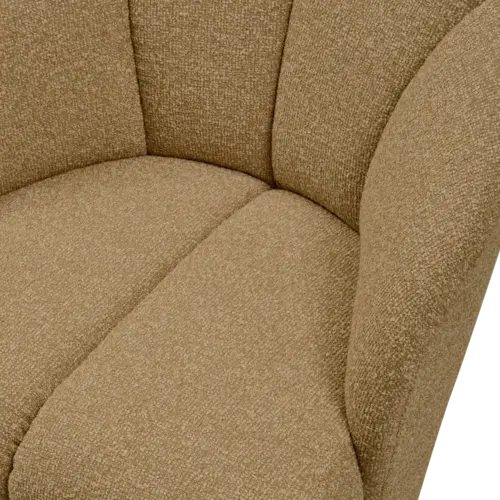 Woood Draaifauteuil Mojo - Bouclé Geel/Bruin Melange Woood Draaifauteuil Mojo - Bouclé Geel/Bruin Melange