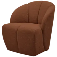 Draaifauteuil Mojo - Bouclé Roestbruin Melange