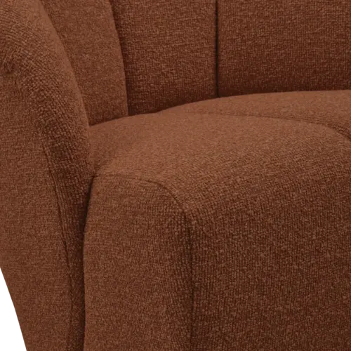 Woood Draaifauteuil Mojo - Bouclé Ecru Roestbruin Melange Woood Draaifauteuil Mojo - Bouclé Ecru Roestbruin Melange
