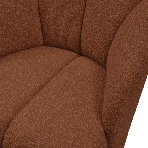 Woood Draaifauteuil Mojo - Bouclé Ecru Roestbruin Melange Woood Draaifauteuil Mojo - Bouclé Ecru Roestbruin Melange