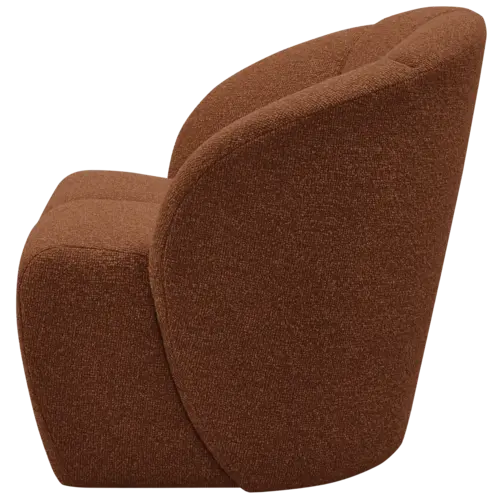 Woood Draaifauteuil Mojo - Bouclé Ecru Roestbruin Melange Woood Draaifauteuil Mojo - Bouclé Ecru Roestbruin Melange