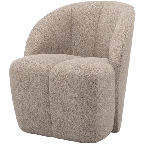 Woood Draaifauteuil Mojo - Wollig Donkerzand Woood Draaifauteuil Mojo - Wollig Donkerzand