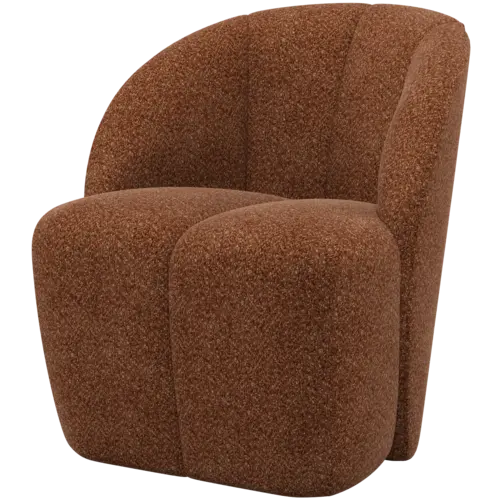 Woood Draaifauteuil Mojo - Wollig Roestbruin