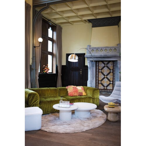 Woood Draaifauteuil met poef Kube - Naturel