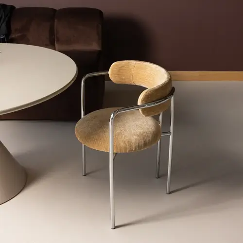 Woood Cuby Armstoel - Lichtgeel