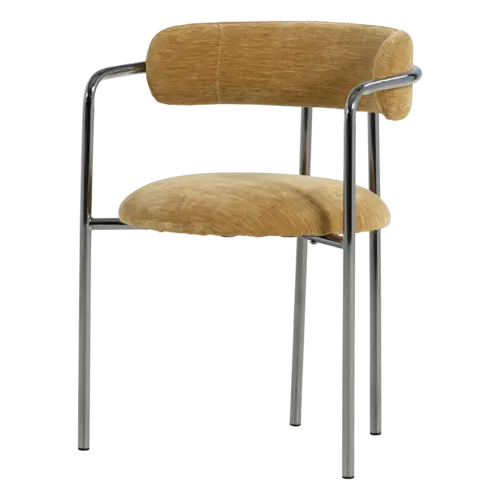 Woood Cuby Armstoel - Lichtgeel