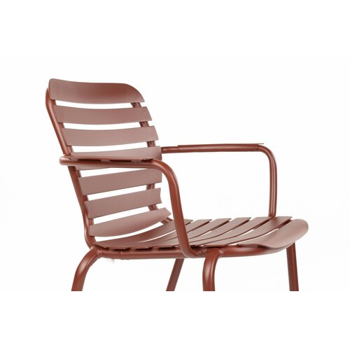 Zuiver Tuinstoel Vondel met Armleuning - Red