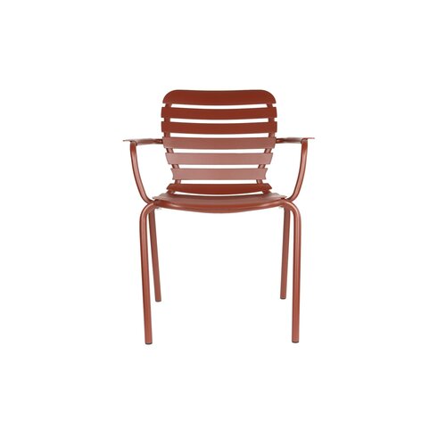 Zuiver Tuinstoel Vondel met Armleuning - Red
