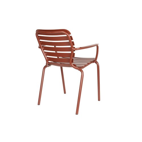 Zuiver Tuinstoel Vondel met Armleuning - Red