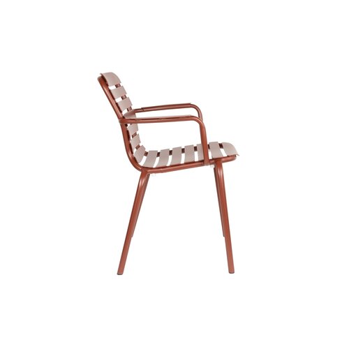 Zuiver Tuinstoel Vondel met Armleuning - Red