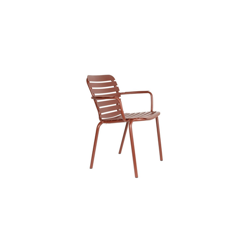 Zuiver Tuinstoel Vondel met Armleuning - Red