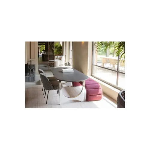 Woood Toonzaalmodel Stoel Vogue - Velvet Streepjes Woood Toonzaalmodel Stoel Vogue - Velvet Streepjes