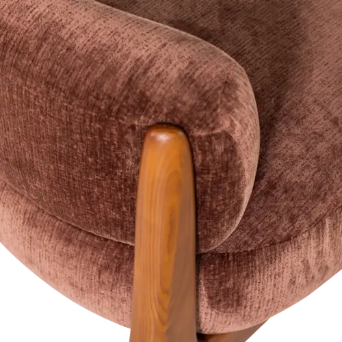 Woood Runi Fauteuil - Paars/Bruin Woood Runi Fauteuil - Paars/Bruin