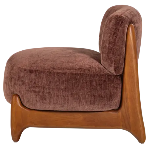 Woood Runi Fauteuil - Paars/Bruin Woood Runi Fauteuil - Paars/Bruin