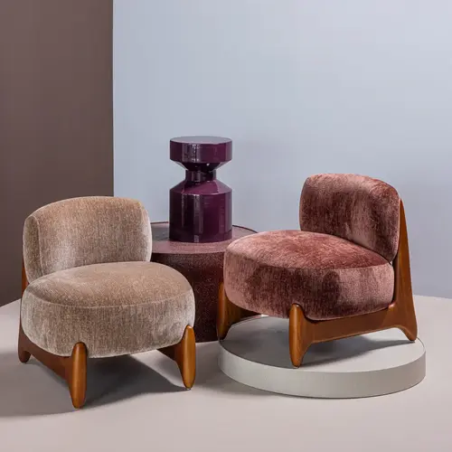 Woood Runi Fauteuil - Paars/Bruin Woood Runi Fauteuil - Paars/Bruin