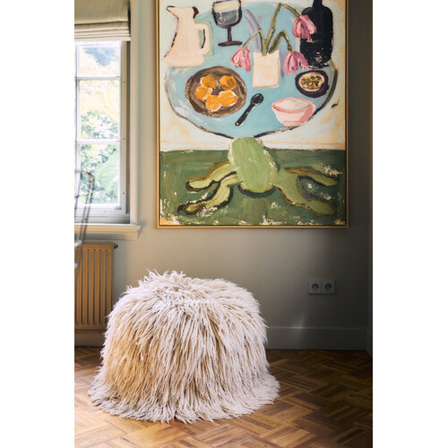 HKliving Shabby Pouf - Beige HKliving Shabby Pouf - Beige