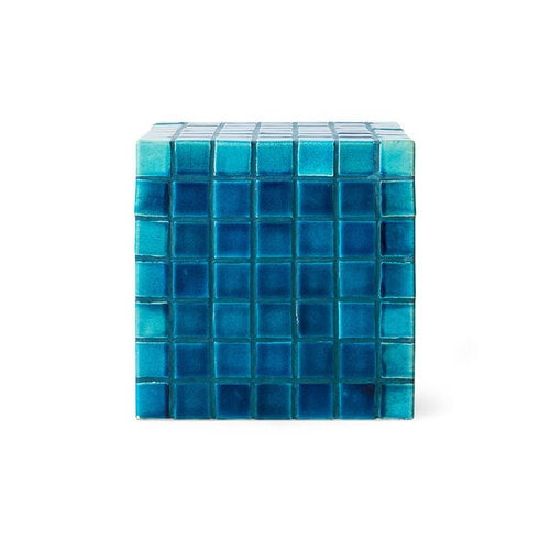 HKliving Tiled Side Table - Turquoise
