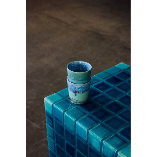 HKliving Tiled Side Table - Turquoise