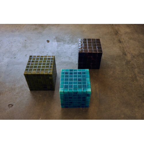 HKliving Tiled Side Table - Turquoise