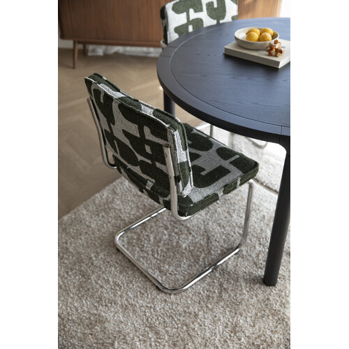Zuiver Ridge Stoel - Deco Symbols Groen Zuiver Ridge Stoel - Deco Symbols Groen