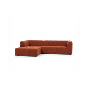 COMF Collection Napoli zetel - Opstelling: Divan L + 2-zit R - Stof: Cord Roest (cat. C) COMF Collection Napoli zetel - Opstelling: Divan L + 2-zit R - Stof: Cord Roest (cat. C)