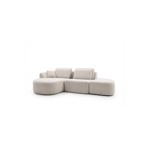 COMF Collection Zetel Cobble - Opstelling: Divan rond arm L + 1.5 zit + Hocker Half Rond - Stof: Touch 02 (cat. D) COMF Collection Zetel Cobble - Opstelling: Divan rond arm L + 1.5 zit + Hocker Half Rond - Stof: Touch 02 (cat. D)