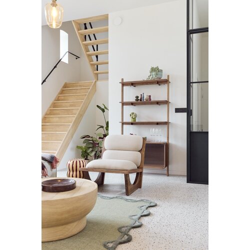 Woood Opulent Fauteuil - Bouclé/Hout Naturel Woood Opulent Fauteuil - Bouclé/Hout Naturel