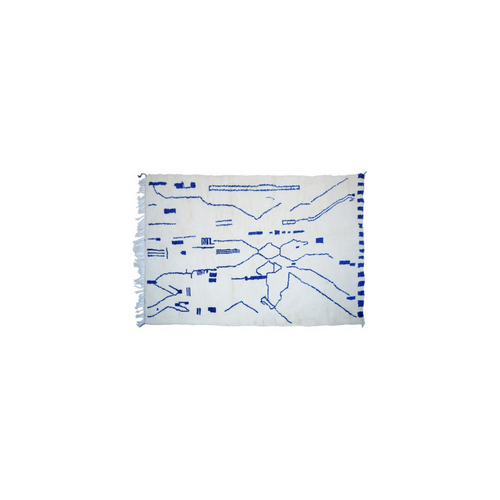 U&S Carpet Collection Marokkaans Vloerkleed Wol - Blauw 240 x 140 cm U&S Carpet Collection Marokkaans Vloerkleed Wol - Blauw 240 x 140 cm