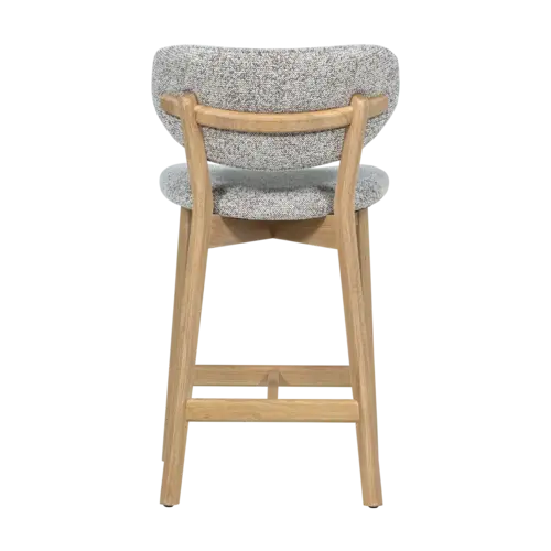 Woood Set van 2 Barstoelen Udar - Naturel Woood Set van 2 Barstoelen Udar - Naturel