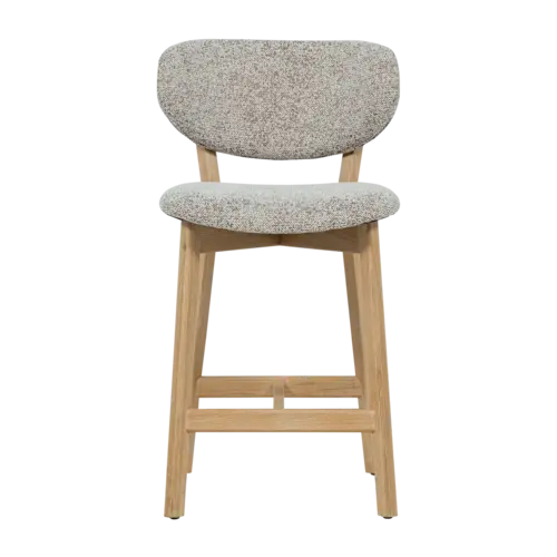 Woood Set van 2 Barstoelen Udar - Naturel Woood Set van 2 Barstoelen Udar - Naturel