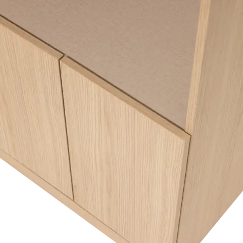 Woood Build Smalle Halfopen Kast - Naturel Woood Build Smalle Halfopen Kast - Naturel