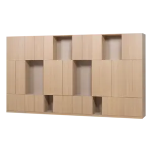 Woood Build Wandkast Combinatie 376 cm - Naturel Woood Build Wandkast Combinatie 376 cm - Naturel