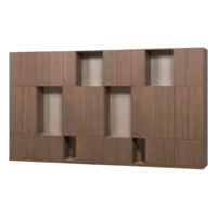 Build Wandkast Combinatie 376 cm - Bruin