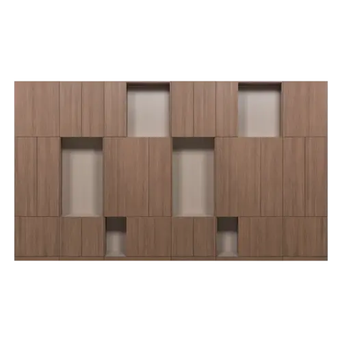 Woood Build Wandkast Combinatie 376 cm - Bruin Woood Build Wandkast Combinatie 376 cm - Bruin