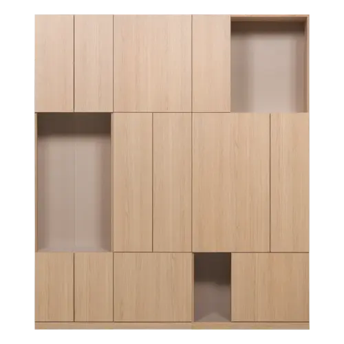Woood Build Wandkast Combinatie 188 cm - Naturel Woood Build Wandkast Combinatie 188 cm - Naturel