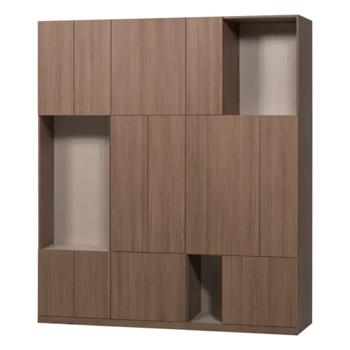 Woood Build Wandkast Combinatie 188 cm - Bruin Woood Build Wandkast Combinatie 188 cm - Bruin