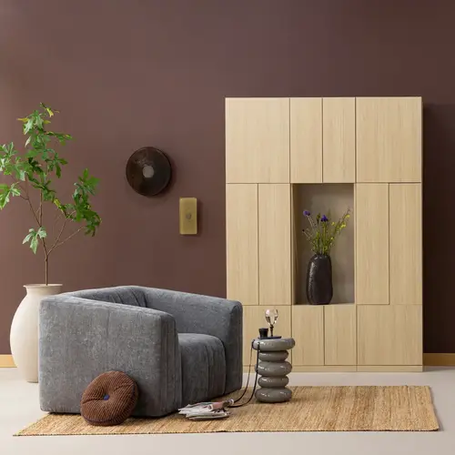 Woood Build Wandkast Combinatie 162 cm - Naturel Woood Build Wandkast Combinatie 162 cm - Naturel
